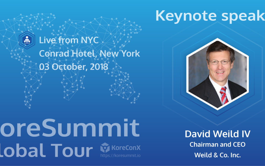 KoreSummit is honored to have Mr. David Weild IV as its keynote speaker