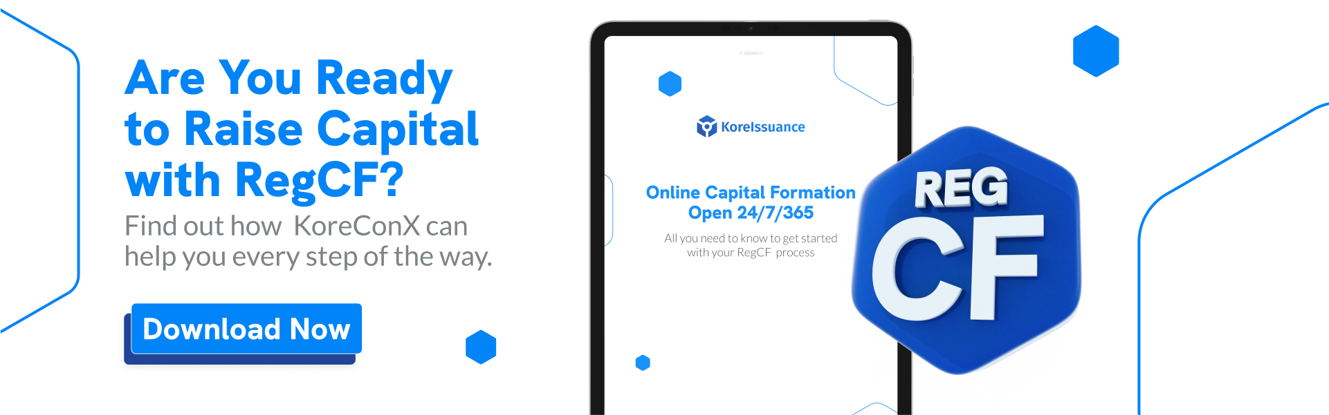 Graphical art representing the RegCF brochure available for download